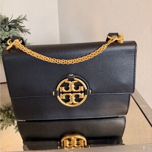 Tory Burch Black Miller Chain Shoulder Bag
